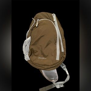 NEW Eddie Bauer Olive Ripstop Sling Backpack